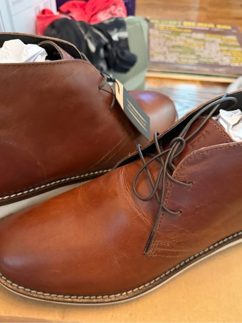 Men's Leather Crevo Chukka Boots in Brown